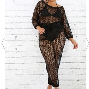 Fishnet Cover-Up Jumpsuit